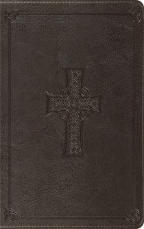 ESV Thinline Bible, Red Letter (Trutone, Charcoal, Celtic Cross Design)