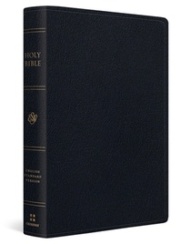 ESV Giant Print Thinline Bible, Red Letter (Genuine Leather, Black)
