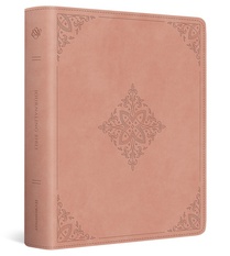 ESV Journaling Bible, Red Letter (Trutone, Blush Rose, Fleur-De-Lis Design)