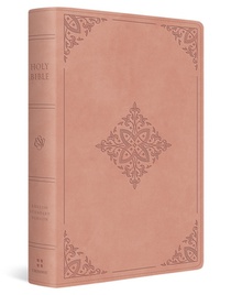 ESV Large Print Value Personal Size Bible (Trutone, Blush Rose, Fleur-De-Lis Design)