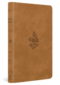 ESV Large Print Value Thinline Bible (Trutone, Nubuck Caramel, Wildflower Design)